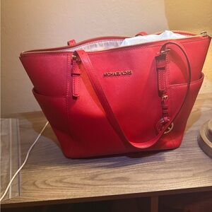 Michael Kors Vibrant Red Tote Bag